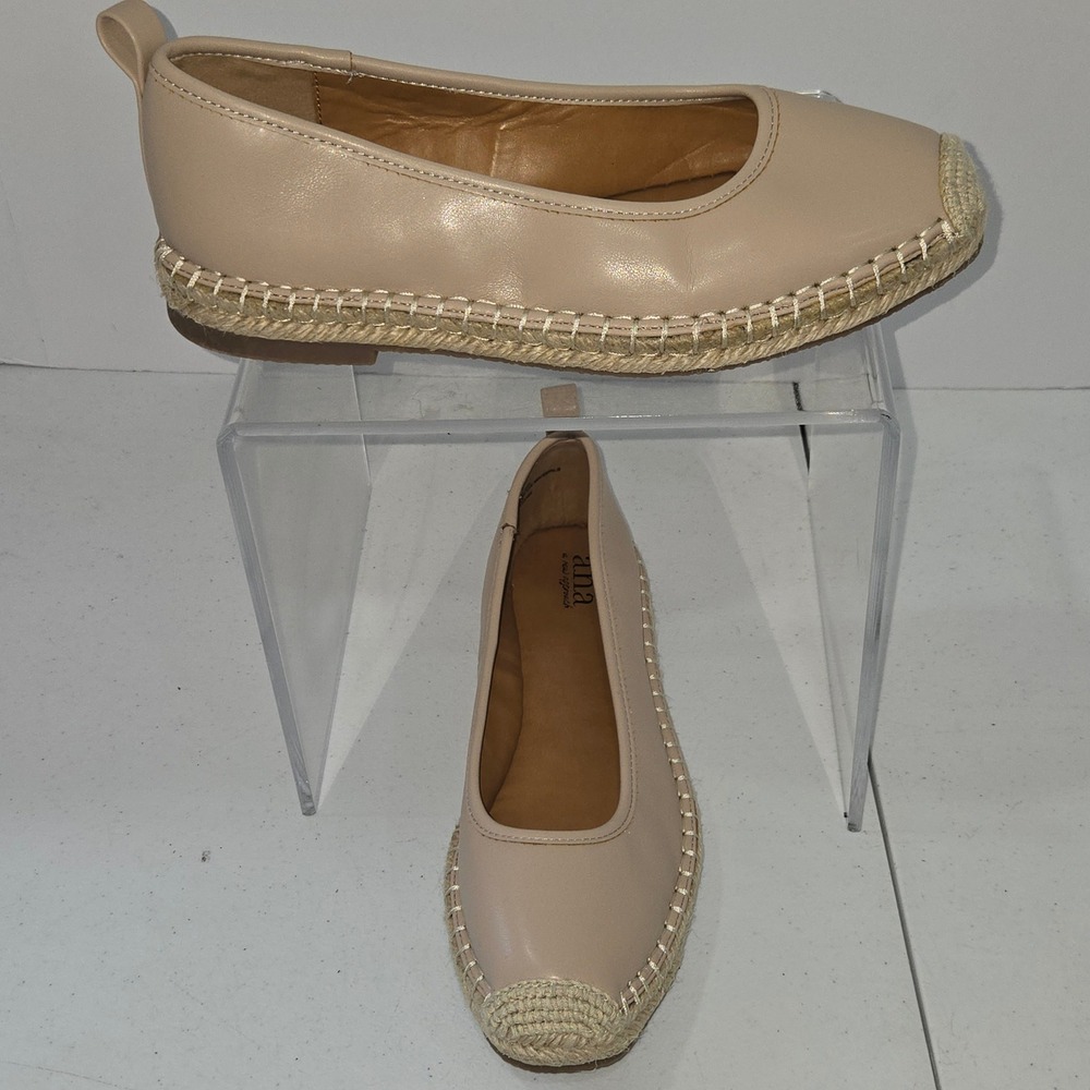 a.n.a A New Approach Mint Espadrille Flats Nude Beige Synthetic 8M 018-3003